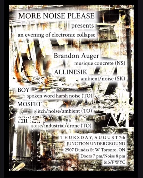 MORE NOISE PLEASE! PRESENTS: AN EVENING OF ELECTRONIC COLLAPSE 