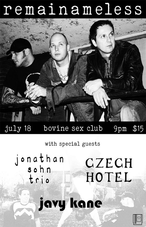 remainameless / Jonathan Sohn Trio / Czech Hotel / Javy Kane