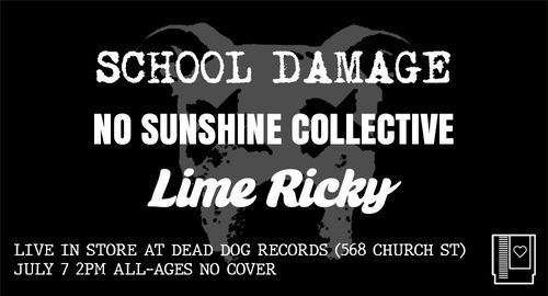 School Damage, No Sunshine Collective and Lime Ricky