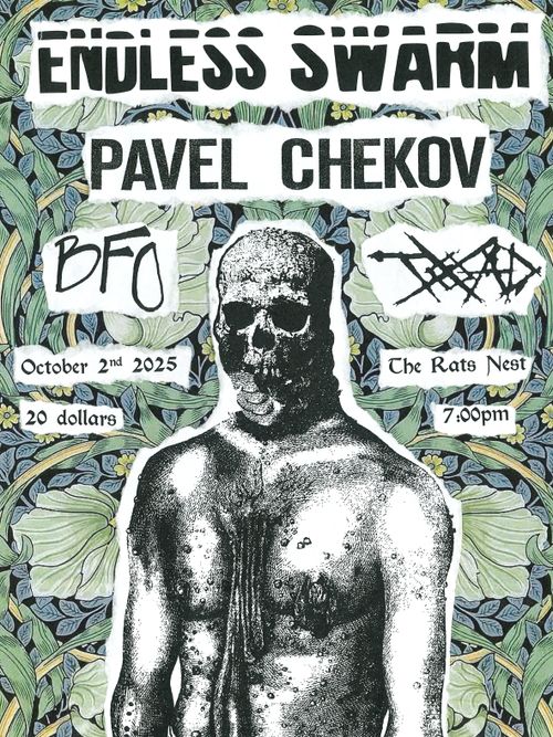 ENDLESS SWARM (Scotland) + PAVEL CHEKOV (Texas) + T.O.A.D. + BEGGIN' FOR OXYS