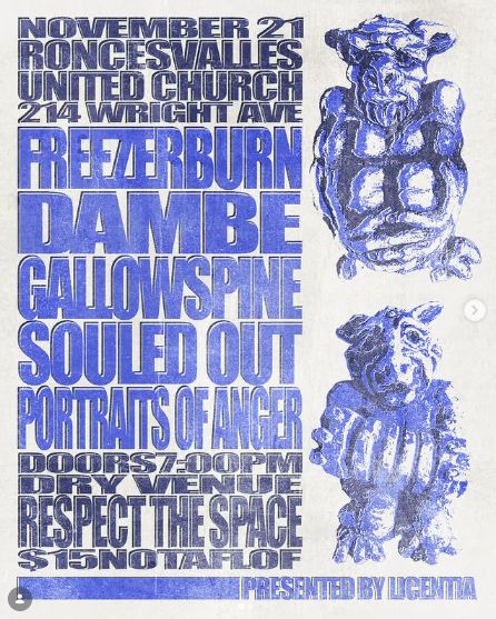 Freezerburn / Dambe / Gallowspine / Souled Out / Portraits of Anger 