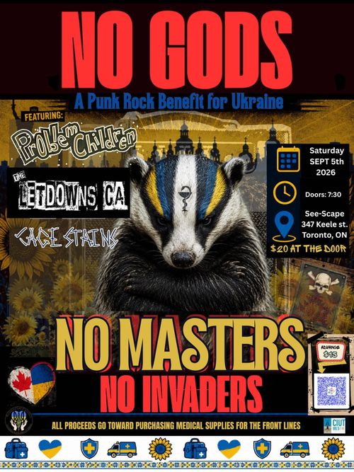 No Gods No Masters No Invaders - a punk benefit for Ukraine