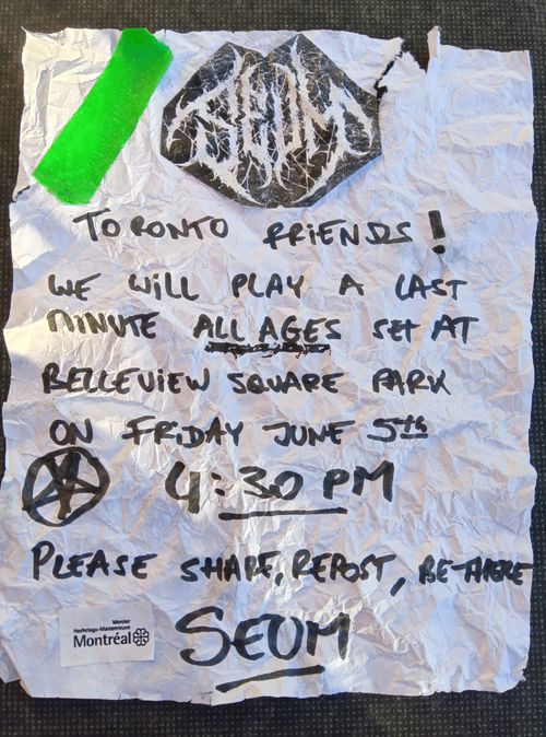 SEUM (Sludge - Montreal) All Ages Matinee
