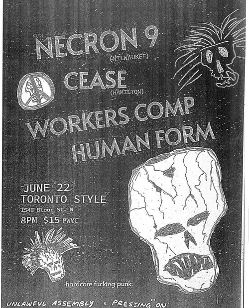 Necron 9 / Cease / Workers Comp / Human Form