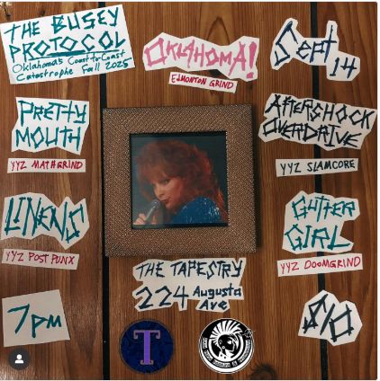 The Busey Protocol / Oklahoma / Pretty Mouth / Aftershock Overdrive / Linens / Gutter Girl