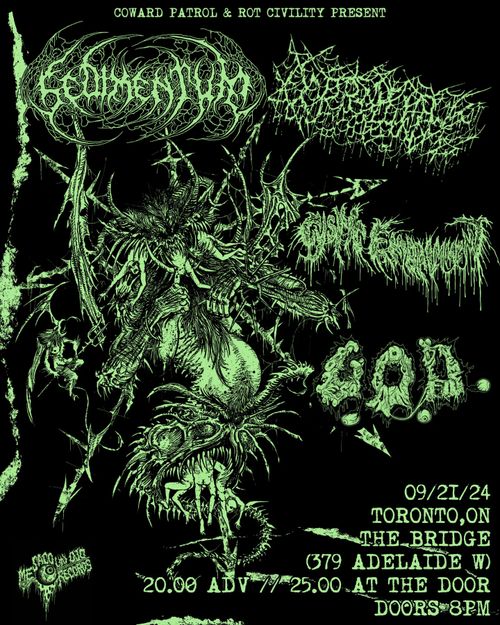 SEDIMENTUM + COPROLITH + CYSTIC EMBALMMENT + G.O.D. @ THE BRIDGE