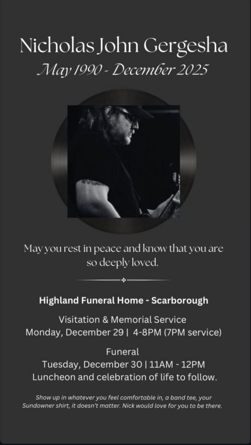 Visitation and Memorial service for Nick Gergesha