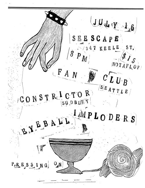 FAN CLUB (Seattle), CONSTRICTOR, IMPLODERS, EYEBALL