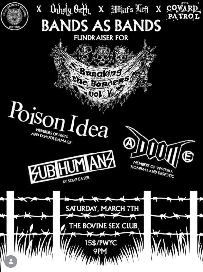 Breaking the Borders Cover Band Fundraiser