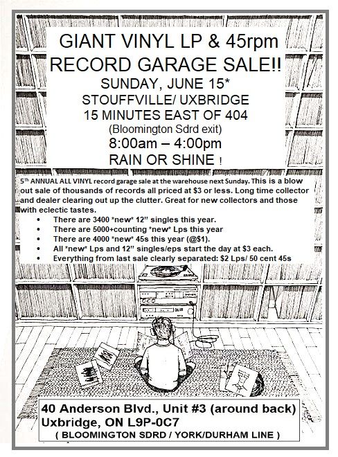 Giant Vinyl LP and 45 RPM Record Garage Sale