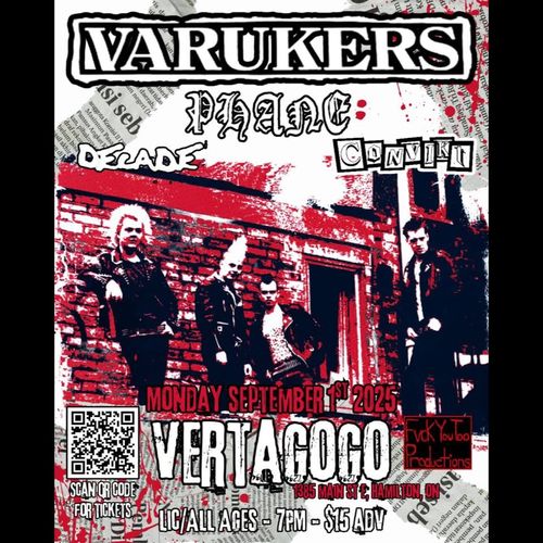 Varukers / Phane / Decade / Convikt