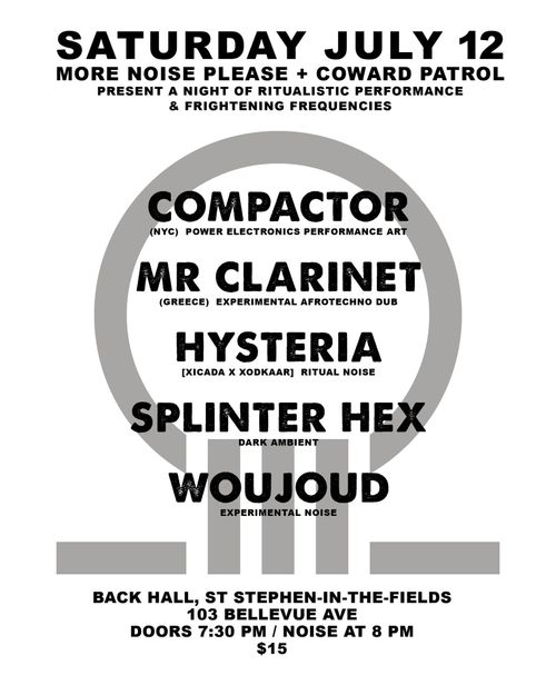 COMPACTOR + MR CLARINET + HYSTERIA + SPLINTER HEX + WOUJOUD