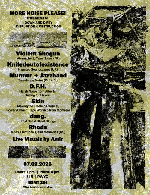 MORE NOISE PLEASE! PRESENTS: DOWN AND DIRTY DISRUPTION & DESTRUCTION