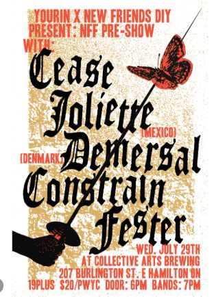 NFF Pre show - Cease / Joliette / Demersal / Constrain / Fester